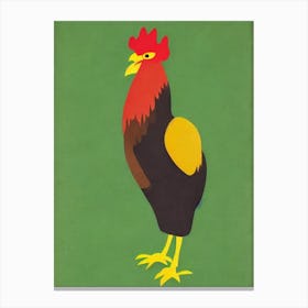 Chicken Midcentury Illustration Bird Canvas Print
