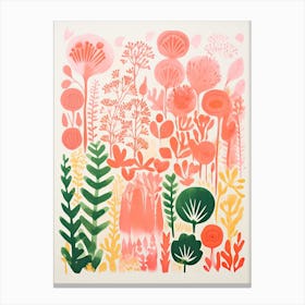 Humboldt Botanical Gardens Abstract Riso Style 4 Canvas Print