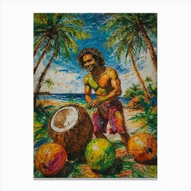 Coconut Man Canvas Print