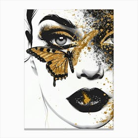 Gold Butterfly Canvas Print Canvas Print