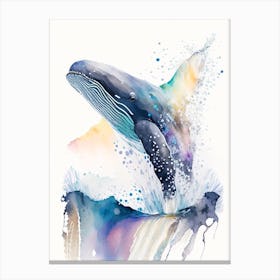 Southern Right Whale Storybook Watercolour  (4) Canvas Print