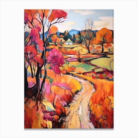 Autumn Gardens Painting Fredriksdal Museum And Gardens Sweden 3 Canvas Print