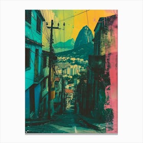 Rio De Janeiro Retro Polaroid Inspired 1 Canvas Print