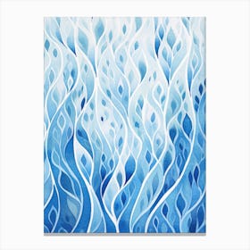 Blue Watercolor Painting 3 Canvas Print