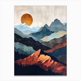 Sunset Peaks 3 Canvas Print