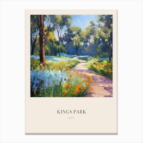 Kings Park Perth Australia 2 Vintage Cezanne Inspired Poster Canvas Print