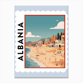 Albania 3 Travel Stamp Poster Canvas Print