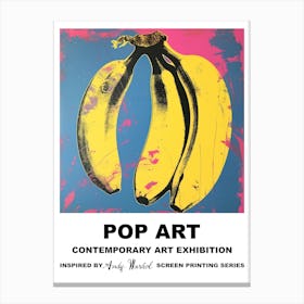 Poster Bananas Pop Art 1 Canvas Print
