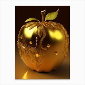 Dripping Gold Apple Canvas Print