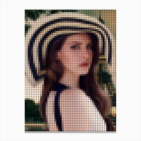 Lana Del Rey In Style Dots Canvas Print