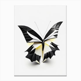 Black Swallowtail Butterfly Origami Style 1 Canvas Print