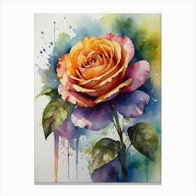 Rose Watercolor Painting 1 Canvas Print