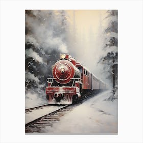 Christmas Train Canvas Print