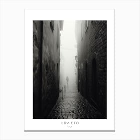 Poster Of Orvieto, Italy, Black And White Analogue Photography 3 Canvas Print