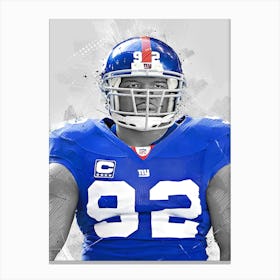 Michael Strahan New York Giants Canvas Print