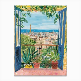 Travel Poster Happy Places Barcelona 1 Canvas Print