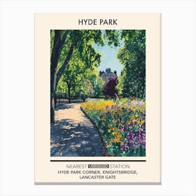 Hyde Park London Parks Garden 6 Canvas Print