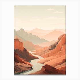 Copper Canyon Mexico Hiking Trail Landscape Canvas Print