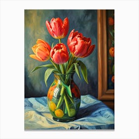 Tulips In A Vase 1 Canvas Print