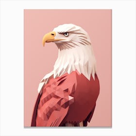 Minimalist Bald Eagle 3 Illustration Canvas Print