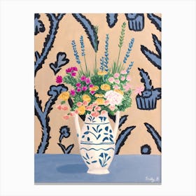 Flower Bouquet In A Vase Canvas Print