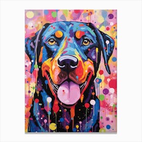 Rottweiler Pop Art Inspired 2 Canvas Print