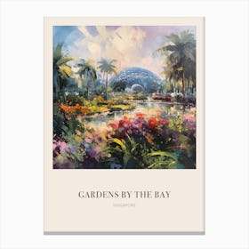 Gardens By The Bay Singapore 2 Vintage Cezanne Inspired Poster Canvas Print