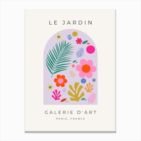 Le Jardin | 07 – Colorful Floral Lilac Canvas Print