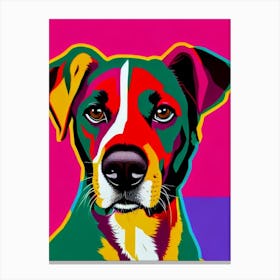 Treeing Walker Coonhound Andy Warhol Style dog Canvas Print