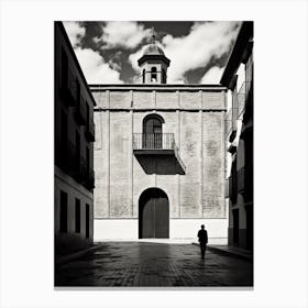 Alcala De Henares, Spain, Black And White Analogue Photography 1 Canvas Print