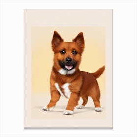 Portuguese Podengo Pequeno Illustration dog Canvas Print