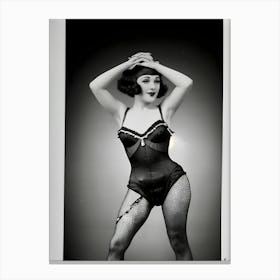 Burlesque Dancer Of The 1920s ~ Reimagined 3 Canvas Print