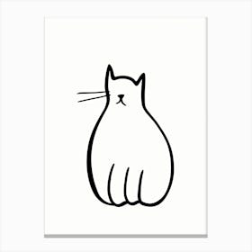 Cat Line Drawing Sketch 5 Canvas Print