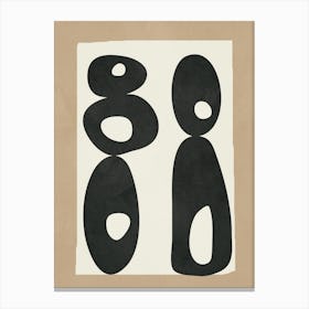 Black & White Mid Century Modern Art 2 Canvas Print