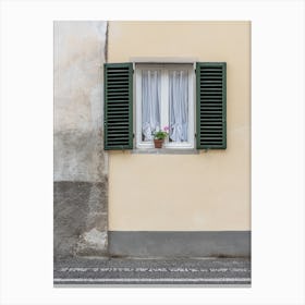 Window With Green Shutters 1 Canvas Print