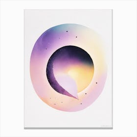 Solar Eclipse Gouache Space Canvas Print