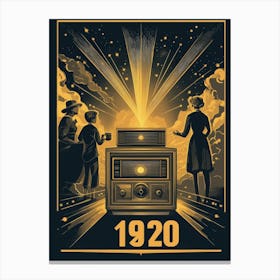 Aihrgdesign A Vintage Poster Celebrating The Rise Of Radio Br 92a6b730 4fc8 44fb A470 3a908bdd219f 1 Leinwandbilder