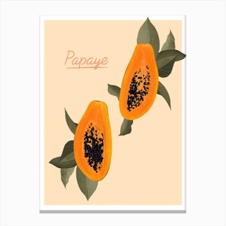 Papaye Canvas Print