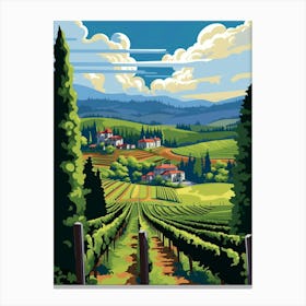 Woodinville Wine Country Fauvism 14 Canvas Print