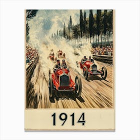 Aihrgdesign A Vintage Poster Of An Automobile Rally In 1914 F 35c266aa 0e61 43bf A36e 1b238fd365df 3 Canvas Print