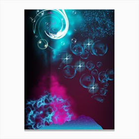 Blue And Purple Abstract Canvas Print