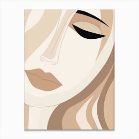 Face Of A Woman 7 Canvas Print