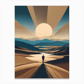  AWAKE boho art,  Man VECTOR Canvas Print