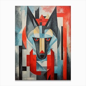Wolf Geometric Abstract 8 Canvas Print