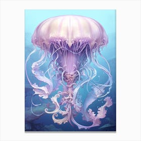 Upside Down Jellyfish Pencil Drawing 4 Canvas Print