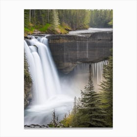 Albion Falls, Canada Realistic Photograph (1) Canvas Print