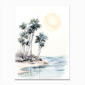 Watercolour Of Pismo Beach   California Usa 0 Canvas Print