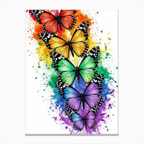 Rainbow Butterflies 2 Canvas Print