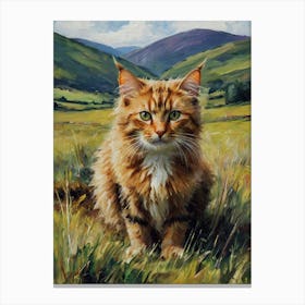 Scotland Cat Canvas Print