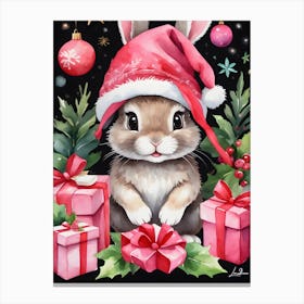 Cute little Christmas bunny Canvas Print